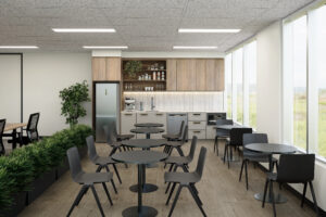 Timeless office interior design in Canberra featuring neutral palettes, breakout areas, and clean detailing